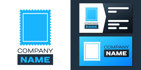 Fototapete - Logotype Postal stamp icon isolated on white background. Logo design template element. Vector.