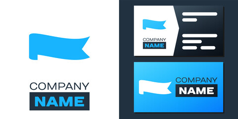 Poster - Logotype Banner ribbon icon isolated on white background. Logo design template element. Vector.