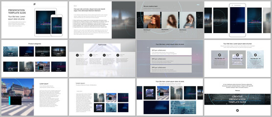 Wall Mural - vector templates for website design, presentations, portfolio. templates for trendy technology desig