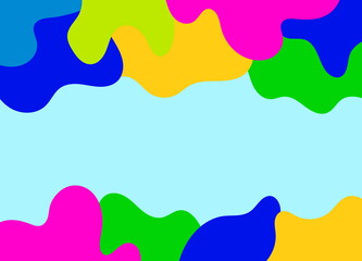 Poster - Abstract colorful liquid wavy shapes futuristic banner