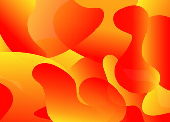 Poster - Abstract web templates with wavy overlapping red gradient shapes 