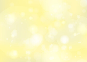 Abstract bright yellow bokeh background with white light bubbles. Cute lemon colors wallpaper with blurred blobs effect for ui design, web, apps wallpaper, banner