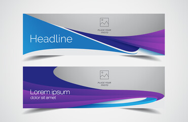 Wall Mural - set of modern design - vector web banners design background or header templates, horizontal advertis