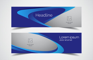 Wall Mural - set of modern design - vector web banners design background or header templates, horizontal advertis
