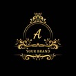 © Niestart Creation - Initial letter A with leaf logo vector concept element, letter A logo with floral ornament