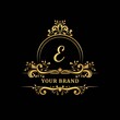 © Niestart Creation - Initial letter E with leaf logo vector concept element, letter E logo with floral ornament