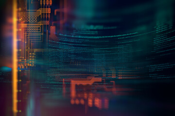 Leinwandbilder - Programming code abstract technology background of software developer and  Computer script 3d illustration