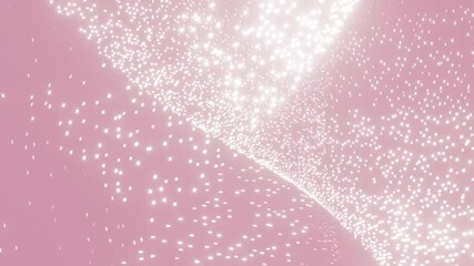 Poster - infinite loop simple pink particle  background animation with  wave