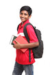 © krishna - student with backpack and books