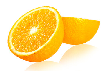 Wall Mural - orange isolated on white background