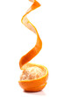 orange peel isolated on white