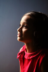 Wall Mural - Low light portrait of Indian teen girl