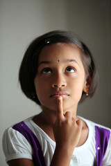 Wall Mural - Pretty Indian funny teen girl portrait.