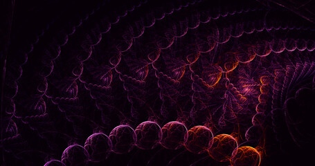 3D rendering abstract fractal light background