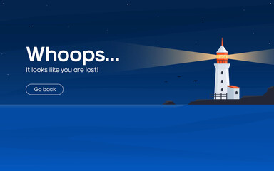 Flat Modern design Illustration of Error page