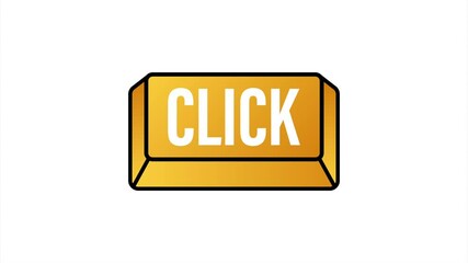Poster - Click with cursor button. Internet icon. Pointer click icon. stock illustration.