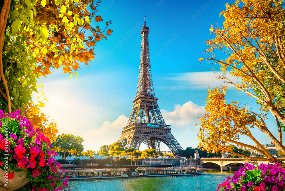 Autumn in Paris - obrazy, fototapety, plakaty 