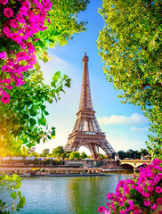 Fototapete - Eiffel Tower in spring