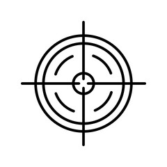 Wall Mural - Unique Target Vector Line Icon