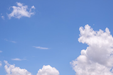 Beautiful blue clear sky background