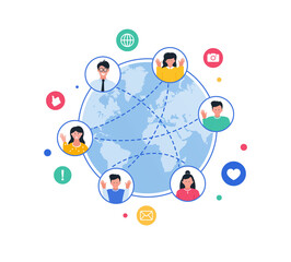 Connected world concept. Online world. Internet communication.