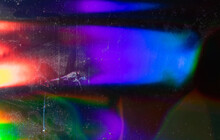 Abstract Background Of Holographic Strings Of All Rainbow Colors. Cool Photo Overlay.
