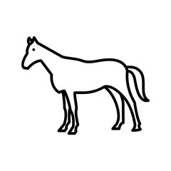 Sticker - Unique Horse Line Vector Icon