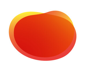 Poster - Splash text frame or geometric blob shape background element in fluid liquid style modern design vector, abstract dynamic red orange color wave pattern for flyer or presentation