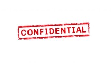 Confidential Text Stamp Effects Animation On White Background And Green Screen