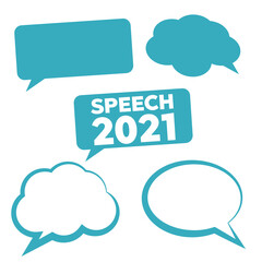 Wall Mural - bubbles speech doodle set. stickers of speech bubbles vector