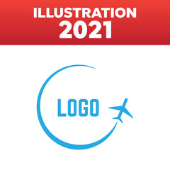 Wall Mural - plane logo vector. abstract travel logos and airplane signs
