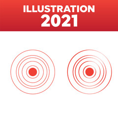 Wall Mural - Blue circle signal. Wave sound or radio signals vector