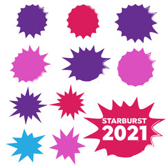 Wall Mural - Vector Vintage Label. Starburst isolated icons set