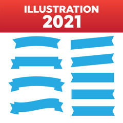 Wall Mural - cartoon banners and comic ribbons. colored banner ribbon. banner ribbon vector set