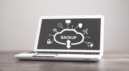 Wall Mural - data backup. cloud download. internet, technology