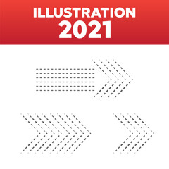 Wall Mural - dotted arrows set. arrow halftone vector sign