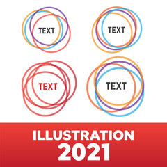 Wall Mural - colored rings. overlapping circles bubbles vector color ring