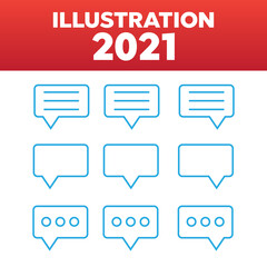 Wall Mural - Bubble linear chat. Speech vector icon. Forum sign