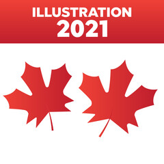 Wall Mural - Natural leaves icons. Leaf vector icon for bio badge