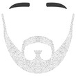 Stubble beard and brows vector illustration isolated on a white background.
