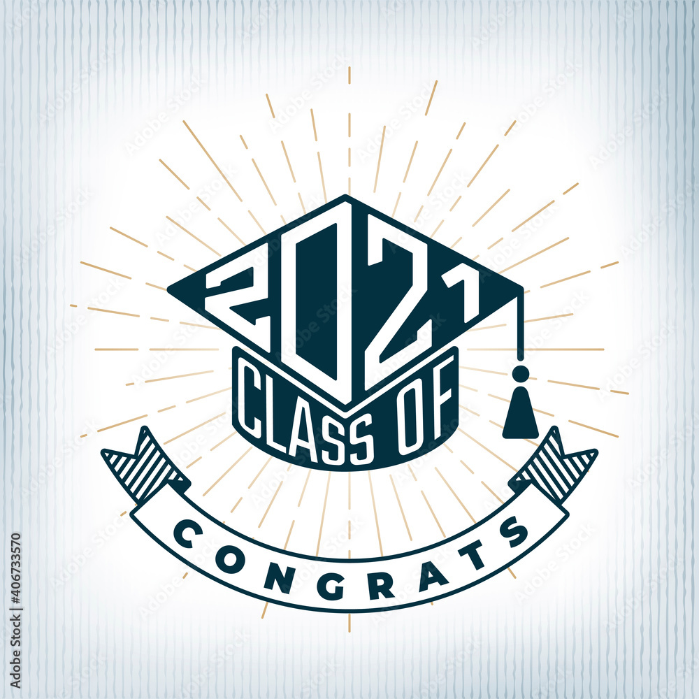 Class of 2021 Polygonal Numerals Logo Combined with Square Academic ...