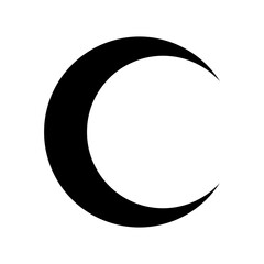 Poster - isolated simple crescent or half moon icon. vector image.