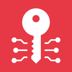 Wall Mural - Key Encryption Icon