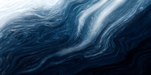 Poster - Abstract dark blue paint background with liquid fluid grunge texture for background, banner or abstract art