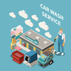 Wall Mural - Car Wash Concept