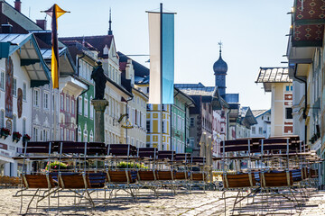 Poster - famous old town of Bad Tolz - Bavaria