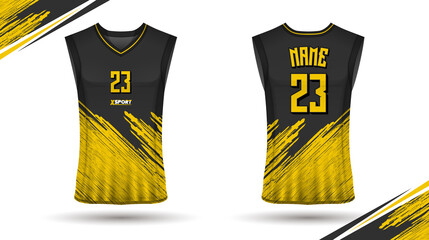 Basketball shirt design, front and back