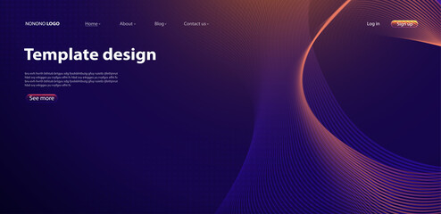 Leinwandbilder - Abstract background modern design. Landing Page. Template for websites or apps.Vector.