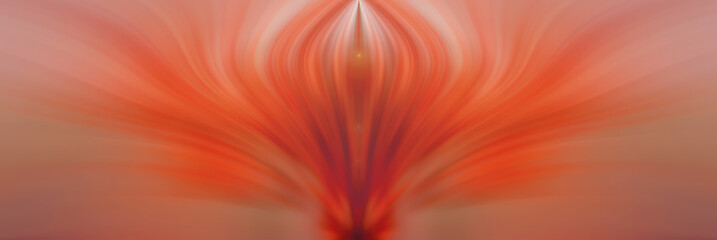 Abstract red flower as the energy of fire in the universe.