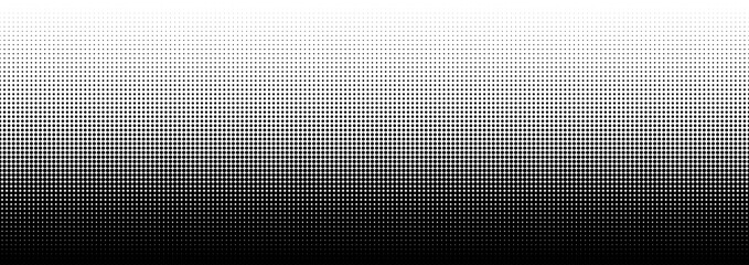 Fototapete - Halftone. Seamless pattern. Abstract dotted background. Texture of black dots. Monochrome gradient background. Vector illustration.